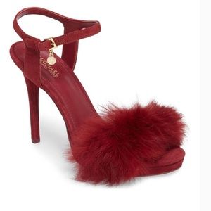 Michael Kors Fluffy Fur Sandal Heels